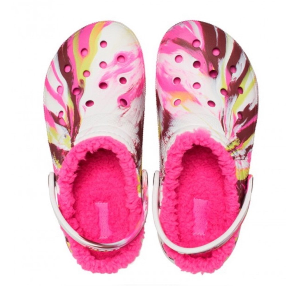 CROCS KIDS' CLASSIC LINED MARBLED CLOG